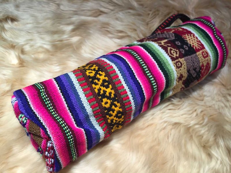 秘鲁多彩织布 圆筒铅笔荷包 - 铅笔盒/笔袋 - 其他材质 多色