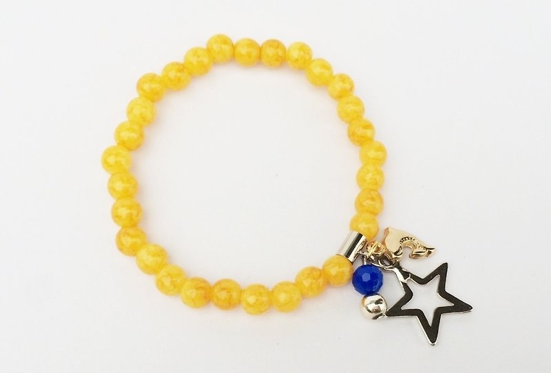 星星黄色小珠 - 手链/手环 - 其他材质 黄色