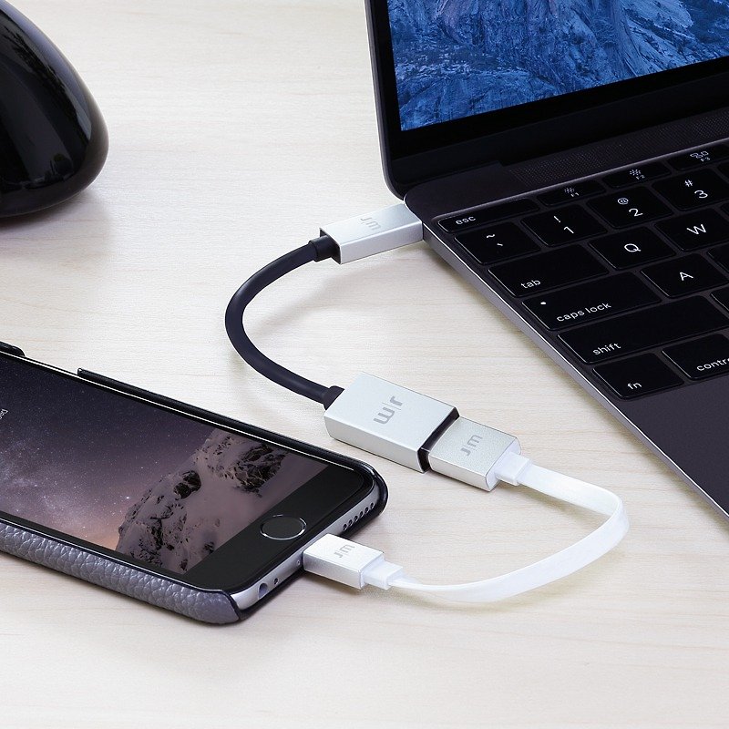 AluCable USB-C 3.1 to USB 铝质转接器 - 充电宝/传输线 - 其他金属 灰色