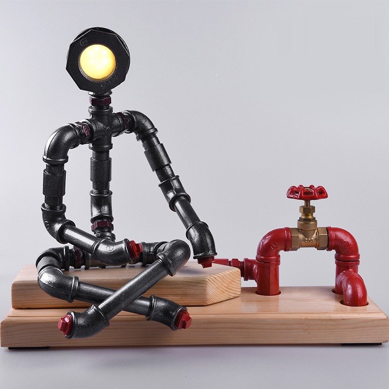 创意机器人LED台灯礼物摆件 - 灯具/灯饰 - 其他金属 灰色