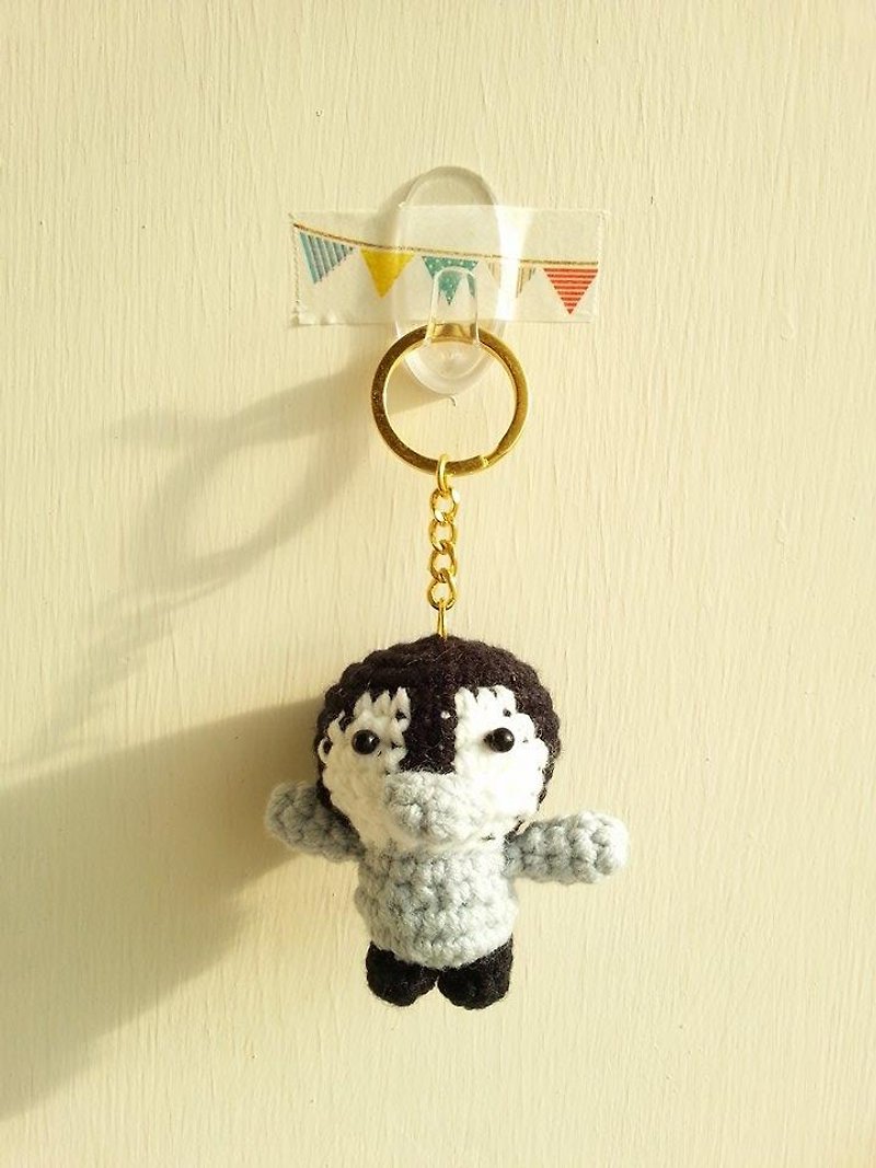 【Knitting】Marine Biology~海洋生物大集合-NO.6 Penguin 企鹅绅士 - 钥匙链/钥匙包 - 其他材质 黑色