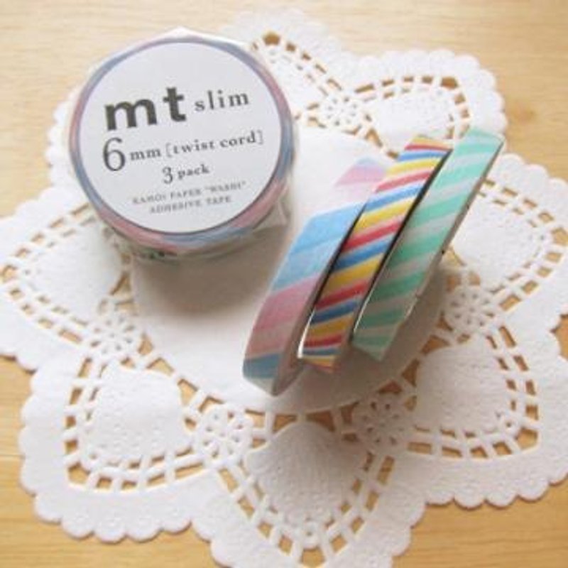 mt和纸胶带 6mm细版3色组【MTSLIM10】 - 纸胶带 - 纸 多色