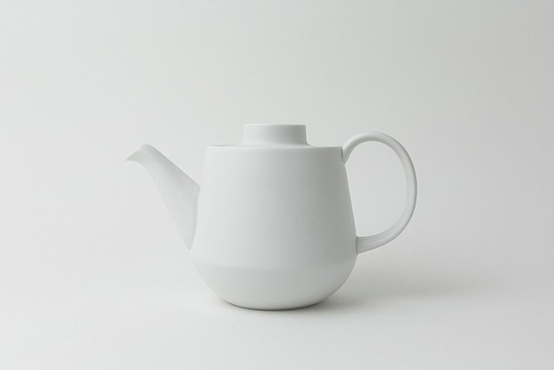 KIHARA 白素磁釉 茶壶 - 茶具/茶杯 - 瓷 白色