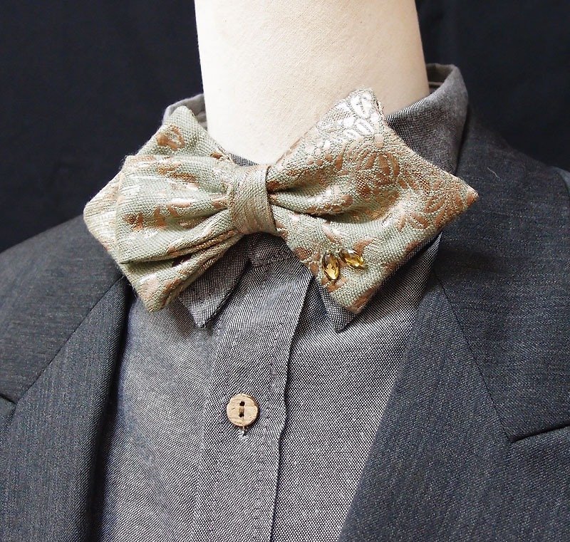 古典缇花/不对稱设计/领结 Bowtie - 领带/领带夹 - 聚酯纤维 金色