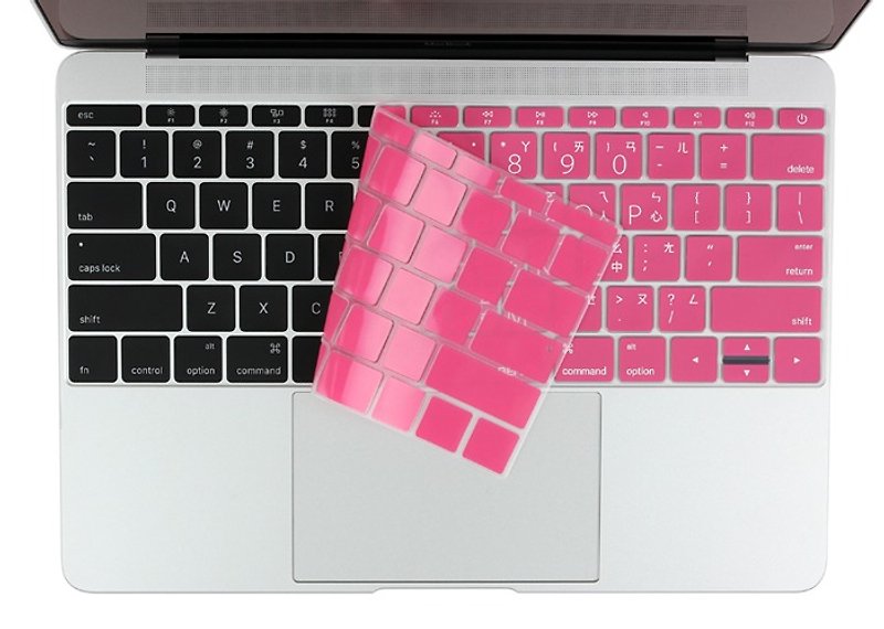 BF  New Macbook 12寸 键盘膜 粉底白字 (8809402590766) - 平板/电脑保护壳 - 其他材质 粉红色