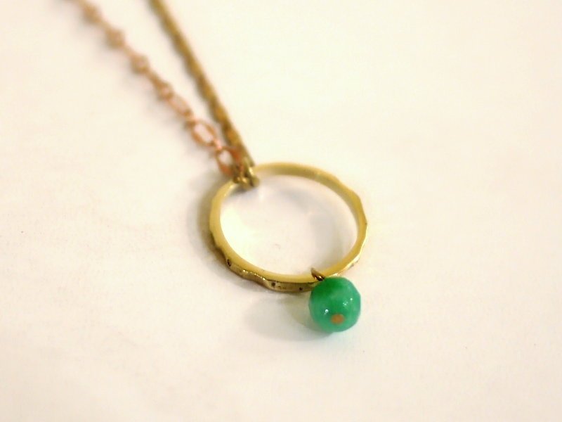 【金夏琳 · 饰品】小零件系列: 环与天然石项链 - 项链 - 其他金属 