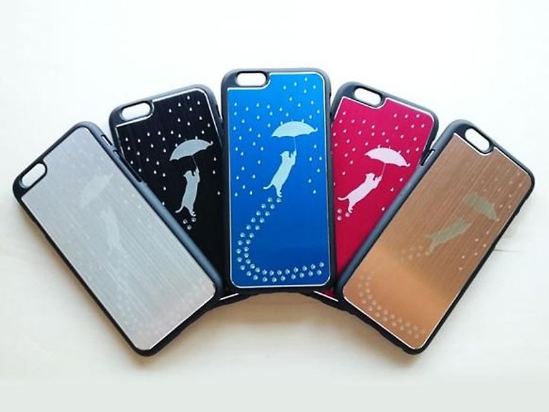 傘差し猫ちゃんの肉球足跡 iPhone6ケース - 手机壳/手机套 - 其他材质 多色