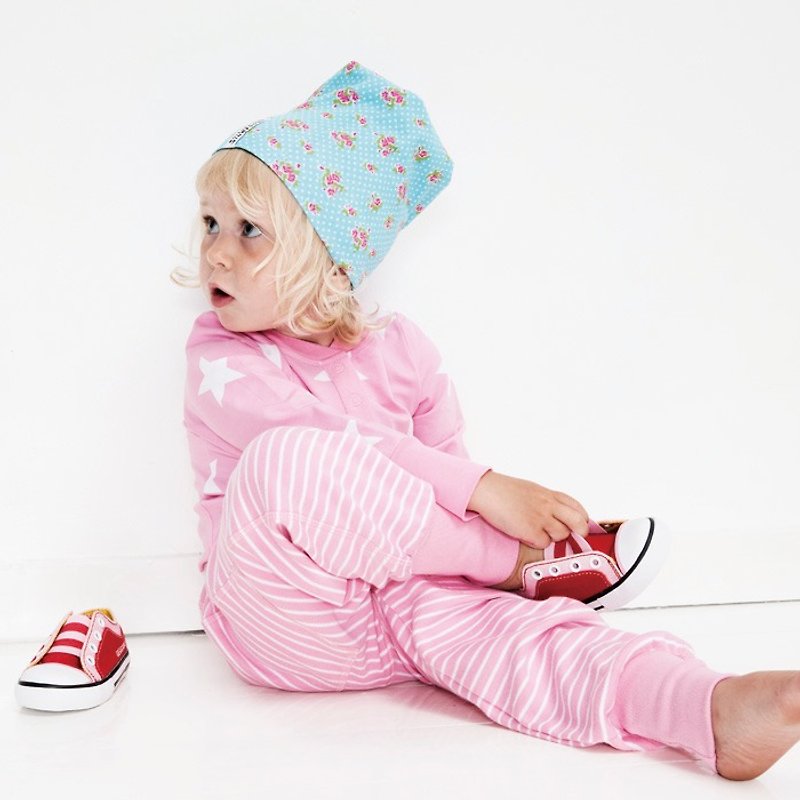 【北欧童装】瑞典有机棉小花帽2岁至4岁 蓝色 - 婴儿帽/发带 - 棉．麻 蓝色
