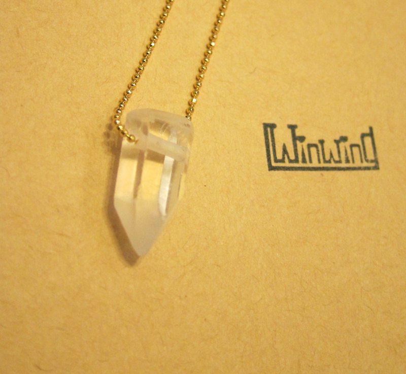 天然宝石趣-白水晶 Rock Crystal Quartz (银链款) - 项链 - 宝石 