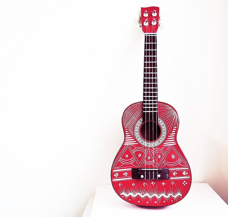 史迪奇爱用款+特别赠品 限量手工雕刻木头 乌克丽丽 红色 - 吉他/乐器 - 木头 红色