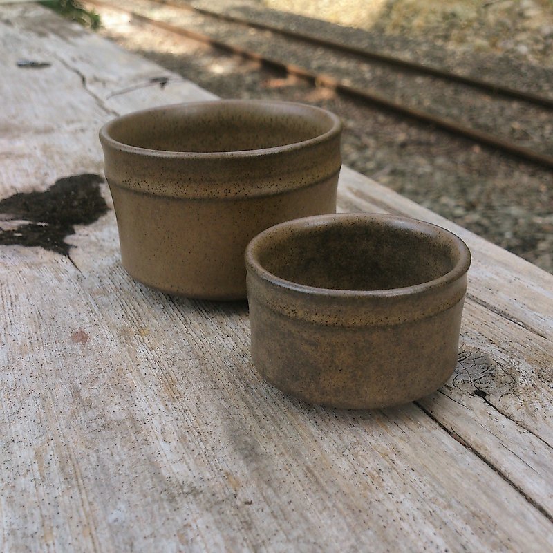【添兴窑】竹碳陶系列_品茗杯（大） - 茶具/茶杯 - 其他材质 绿色