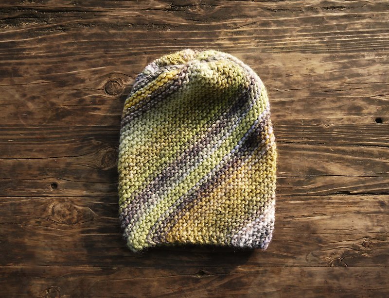 阿母100%的手作帽-小矮人童话帽-跳色草绿-新年/礼物 - 帽子 - 其他材质 绿色