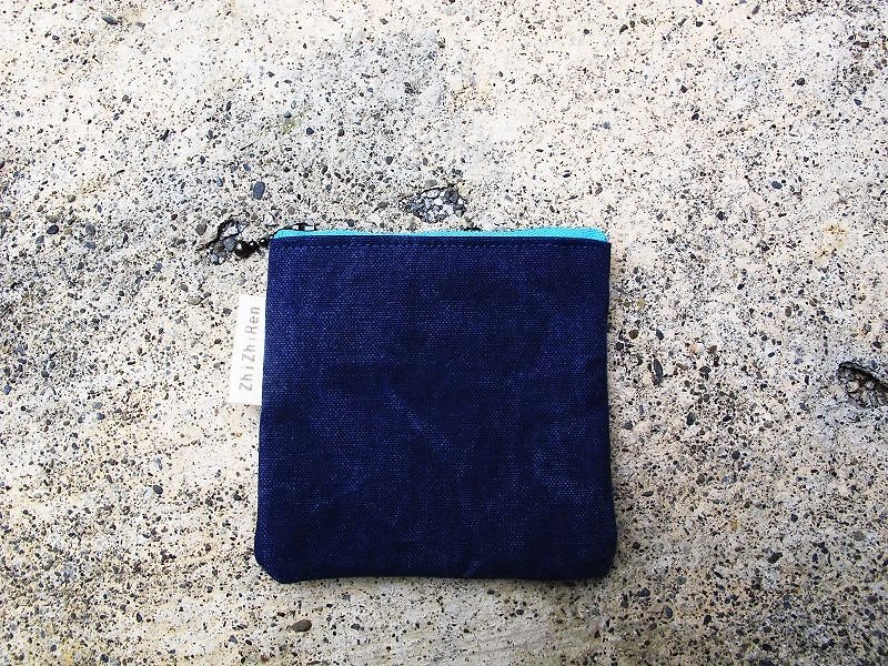 【ZhiZhiRen】水洗牛仔布零钱包 - 天蓝 - 零钱包 - 其他材质 蓝色