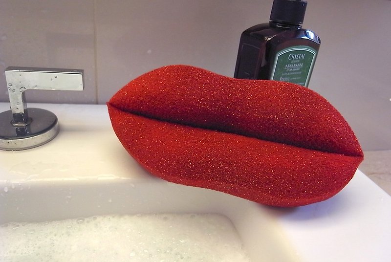 大大的吻沐浴棉 Just kiss bath sponge - 卫浴用品 - 海绵 红色