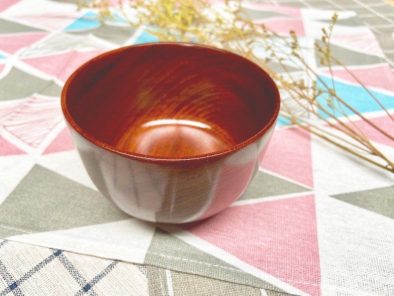 原木木作汤碗 - 天然生漆款 - 碗 - 木头 咖啡色