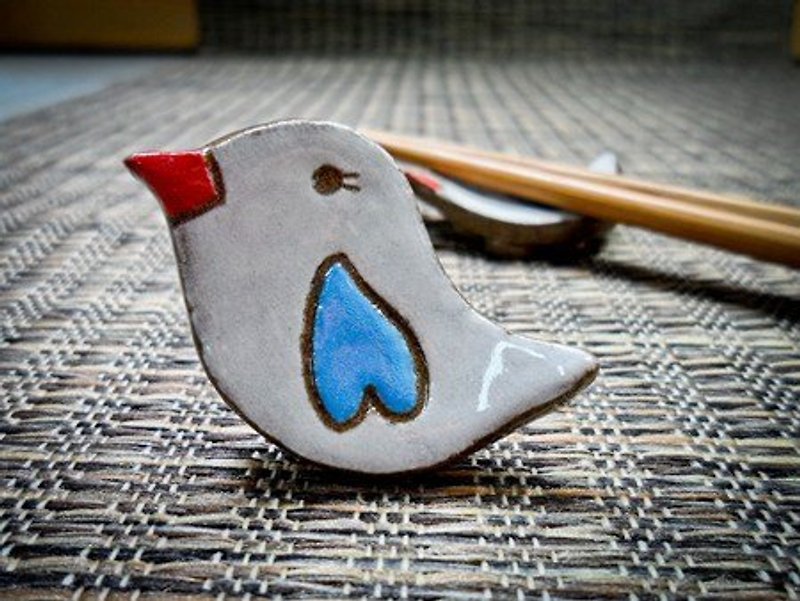 幸福鸟✖筷架 - 花瓶/陶器 - 其他材质 红色