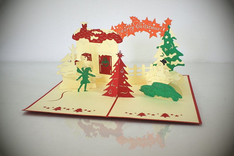 3D手工创意圣诞系列卡片~ - 卡片/明信片 - 纸 红色