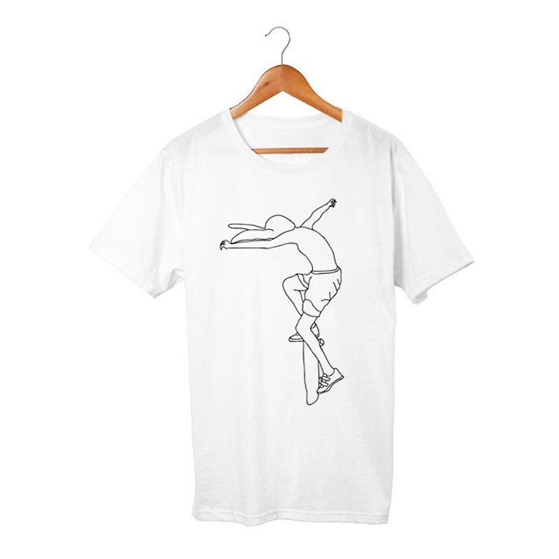 Bunny Boy #3 T-shirt - 中性连帽卫衣/T 恤 - 棉．麻 白色
