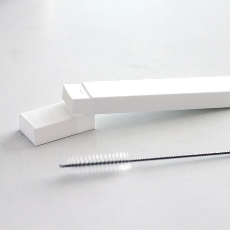 巧克力随行筷专用筷盒及专用筷刷  巧克力bar造型 - 筷子/筷架 - 塑料 白色