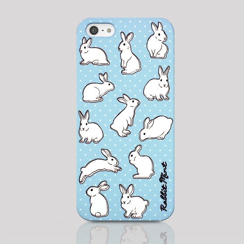 (Rabbit Mint) 薄荷兔手机壳 - 粉蓝波点兔 - iPhone 5 / 5S (P00029) - 手机壳/手机套 - 塑料 蓝色