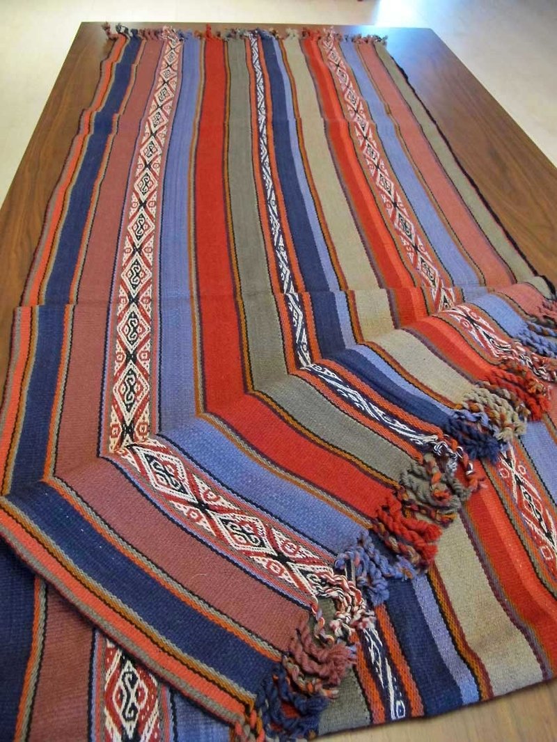 多彩骆马毛桌巾-宽纹 - 餐垫/桌巾 - 其他材质 多色