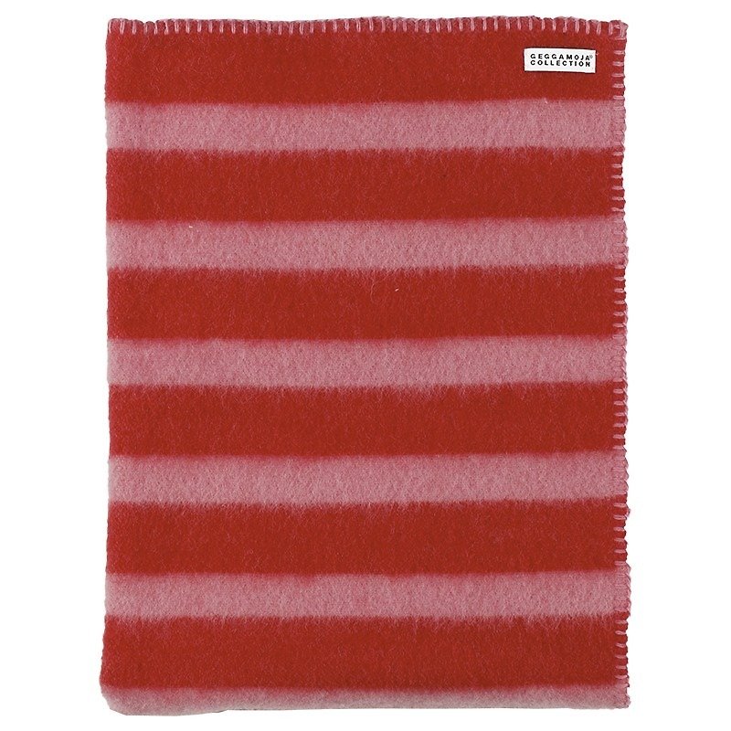 【瑞典童装】特级有机羊毛手工被毯子 粉红/红 - 满月礼盒 - 羊毛 红色