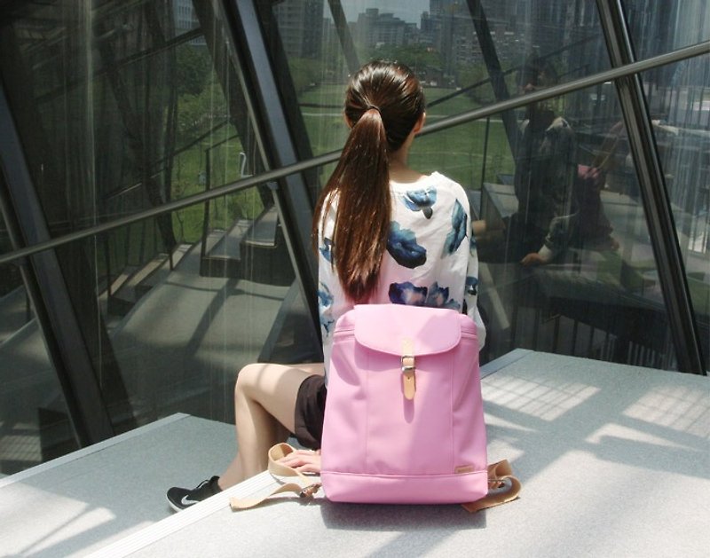 【小清新】元气厚片包-樱花粉(MIT台湾制造) - 后背包/双肩包 - 其他材质 粉红色