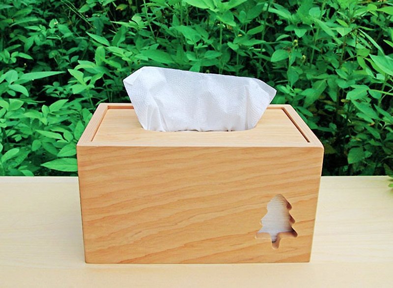 【台湾桧木】小树台桧卫生纸盒 - 摆饰 - 木头 金色