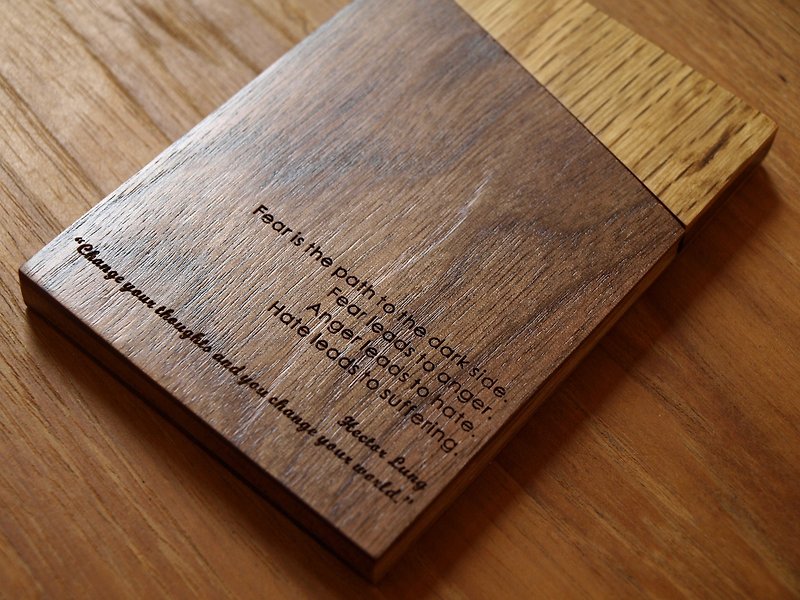 Unic原木拼接设计名片盒 票卡夹【可定制化】 - 名片夹/名片盒 - 木头 咖啡色