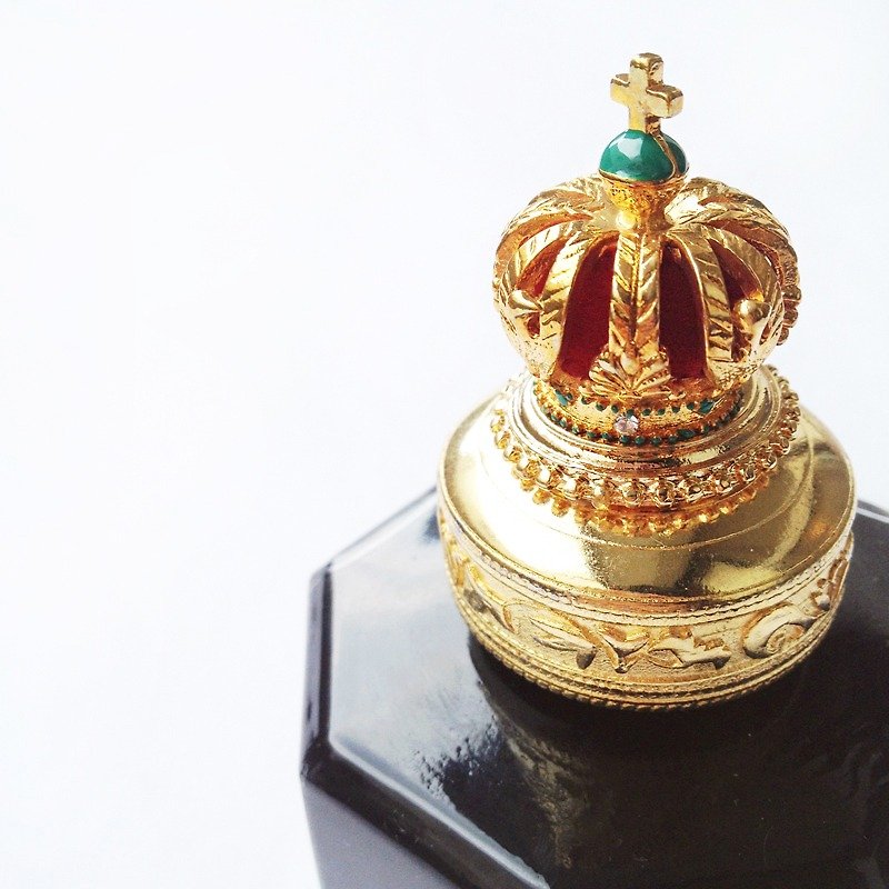 7592 意大利典藏皇冠晶钻墨水瓶 | Francesco Rubinato - 蘸水笔 - 其他材质 金色