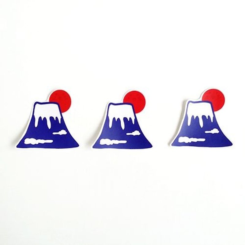 1212玩乐设 计逗趣到处贴 防水贴纸-富士山 - 贴纸 - 防水材质 蓝色