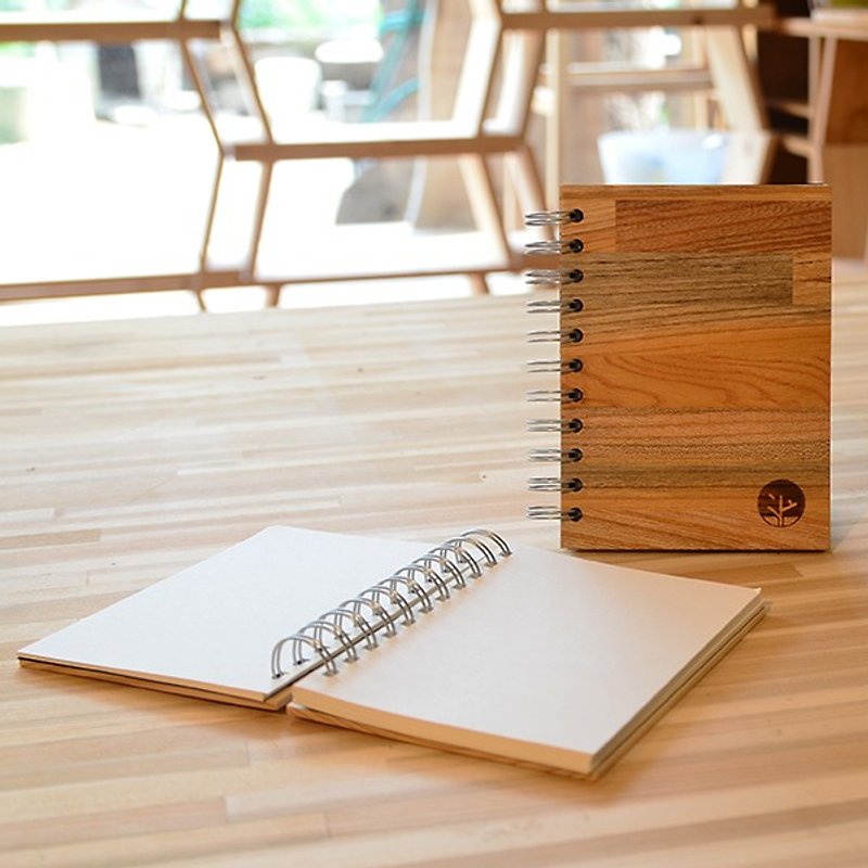 无垢涂鸦本笔记本、涂鸦、记事、可加购定制雷刻 (最后1本) - 笔记本/手帐 - 木头 金色