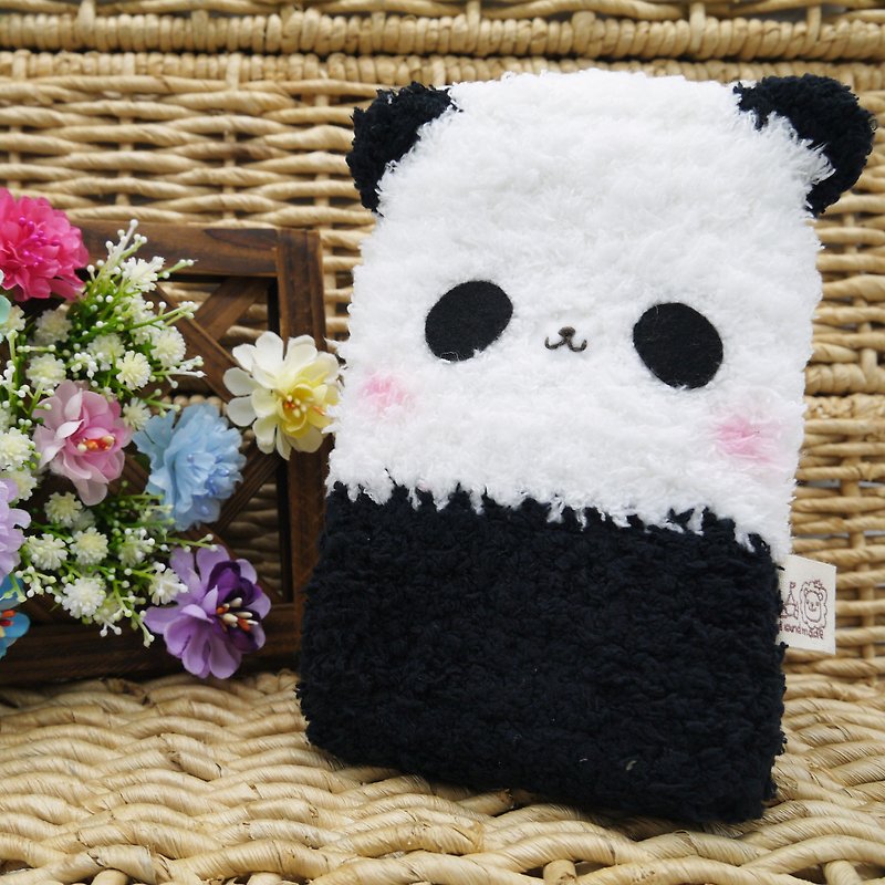 熊猫-毛线编织 手机袋  手机包  iphone 三星 小米 - 手机壳/手机套 - 其他材质 白色
