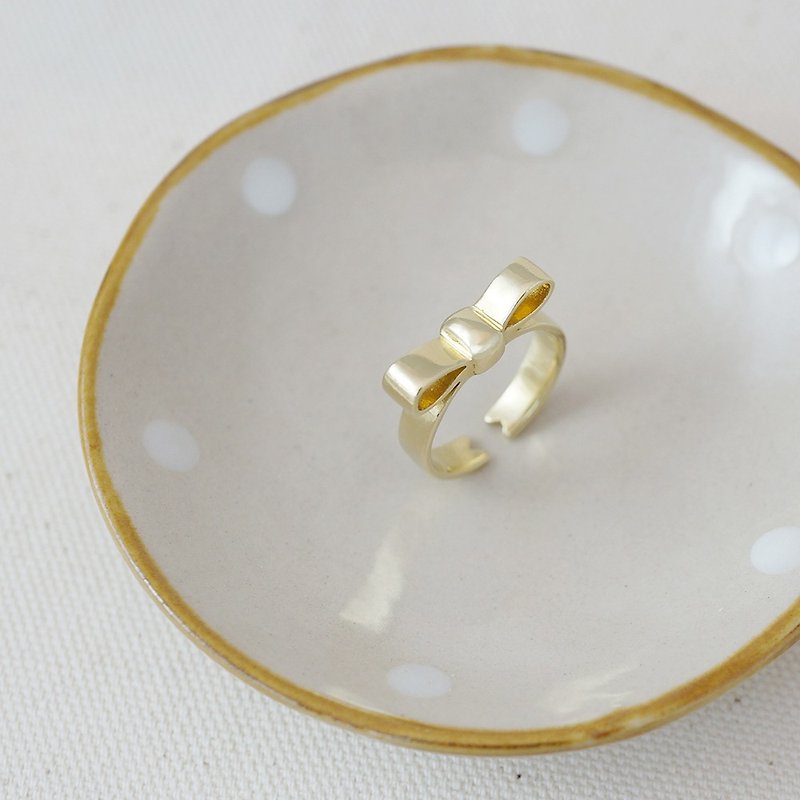 宽版新年礼物戒指 - 纯铜款 - 戒指 - 铜/黄铜 金色