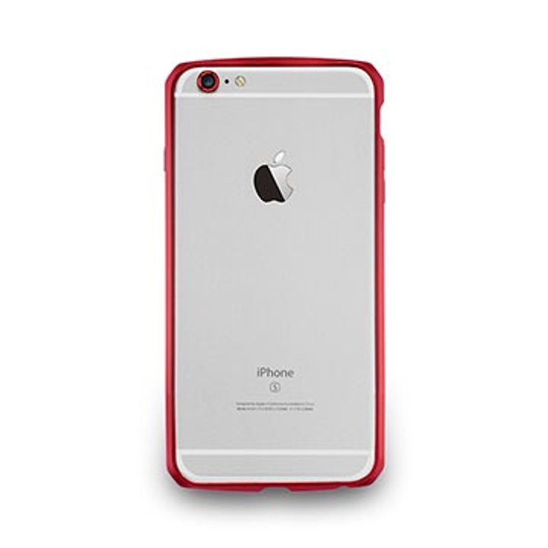 iPhone6/6s–碳纤纹铝合金保护框- 酒红色 - 其他 - 其他金属 红色