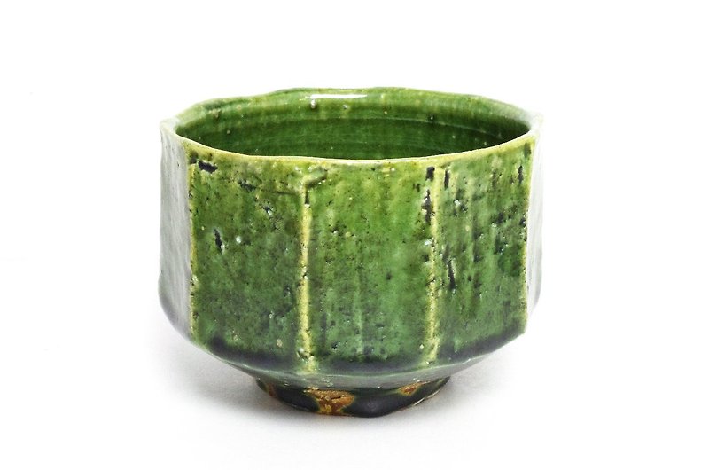 暮暮 抹茶碗 织部釉绿烧 - 茶具/茶杯 - 其他材质 绿色