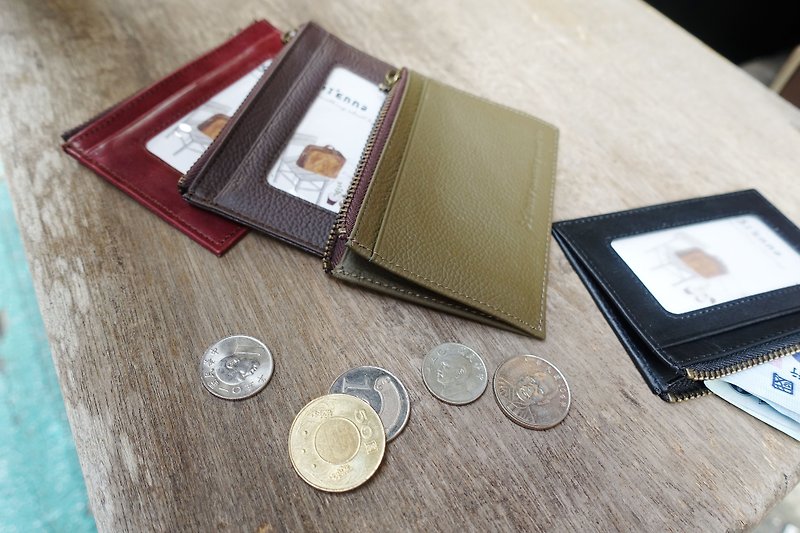 Sienna商务识别证零钱包卡夹 - 零钱包 - 真皮 红色