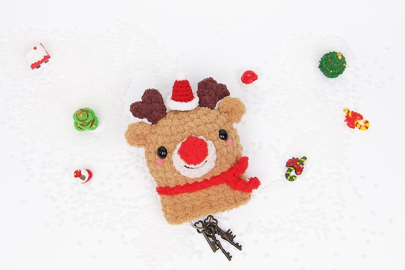红鼻麋鹿 /钥匙包 /圣诞节 /交换礼物 - 钥匙链/钥匙包 - 其他材质 多色
