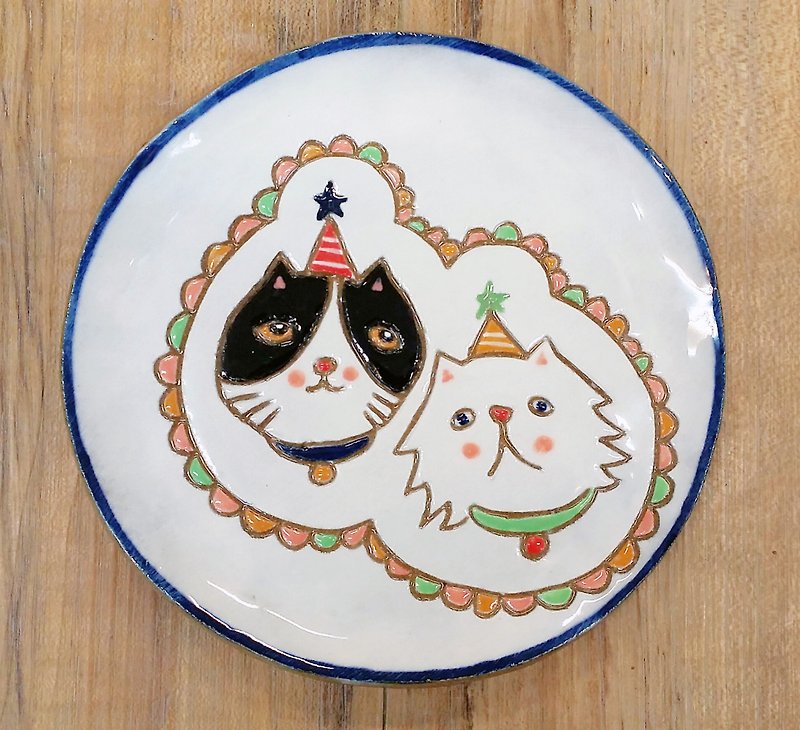 猫咪小王子─好朋友✖造型盘 - 花瓶/陶器 - 其他材质 