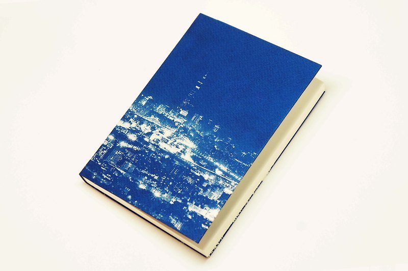 手工蓝晒笔记本 - 碧山岩夜景 - 笔记本/手帐 - 纸 蓝色