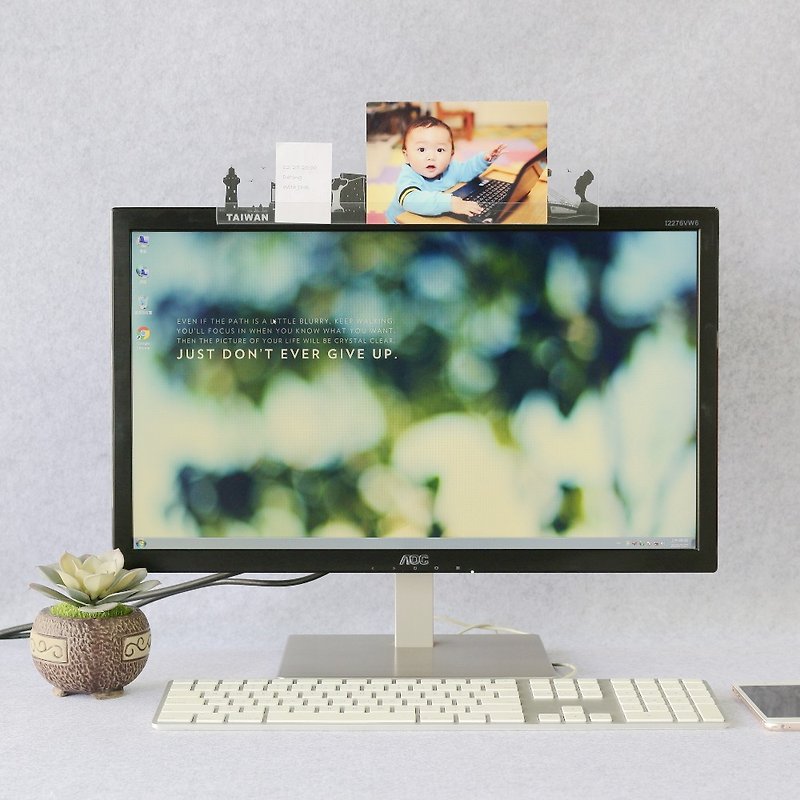 【欧士OSHI】电脑屏幕留言备忘版-台湾 办公桌收纳 生日 开学礼物 - 其他 - 塑料 黑色