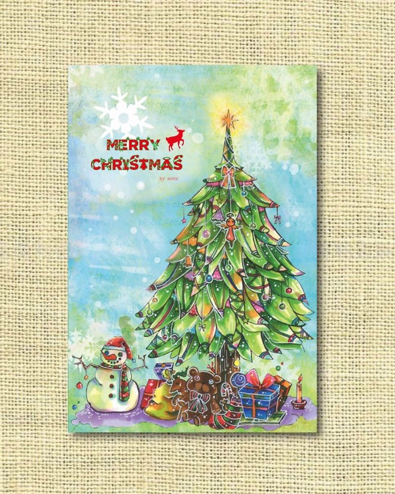 【圣诞节 限定】美好圣诞树 Tree Merry Christmas!圣诞卡片 - 卡片/明信片 - 纸 绿色