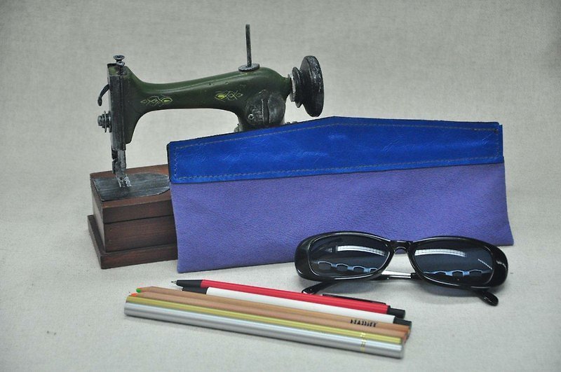 百变笔袋(沉稳蓝/大) - 铅笔盒/笔袋 - 真皮 蓝色