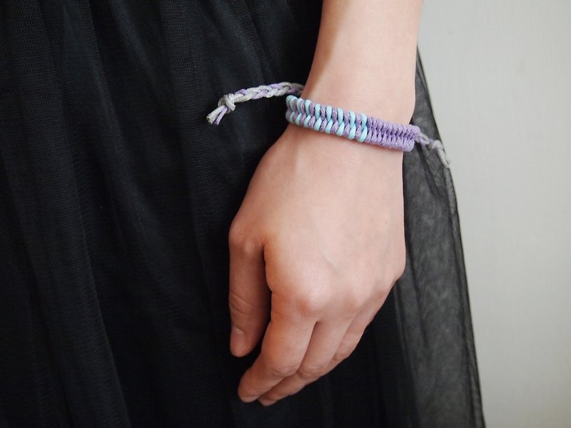 订制手工编织型格蜡线幸运手绳 ●香港制造 - 手链/手环 - 其他材质 紫色