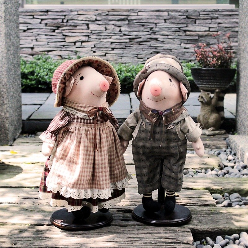 乡村风汤姆猪玛莉猪 手作娃娃材料包 - 其他 - 其他材质 粉红色