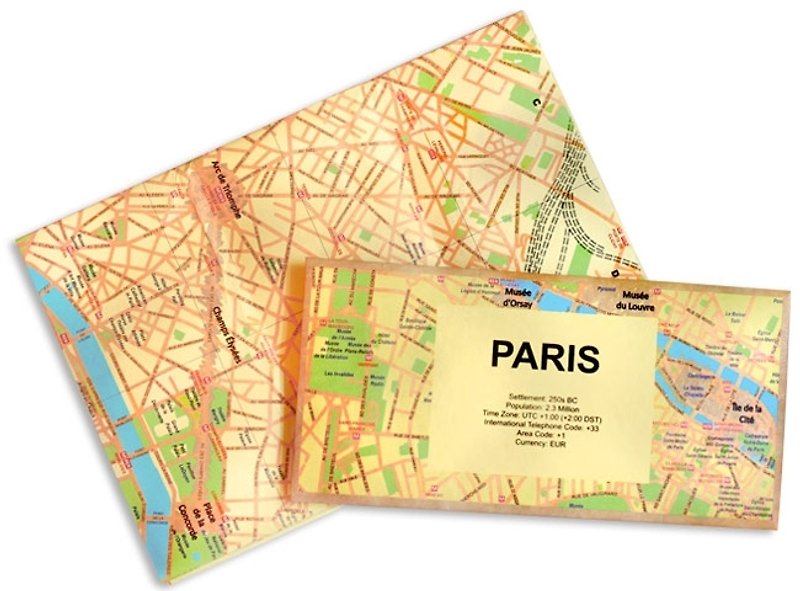 RocaMoss撕不破耐皱防水地图 - 巴黎 - 地图 - 防水材质 