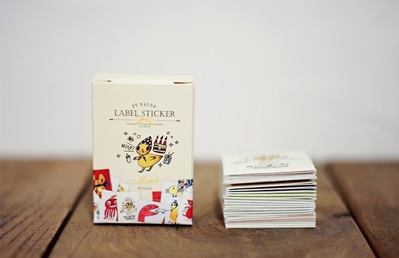 韩国【Nacoo】 Label Sticker Pack- Maple 动物 标签贴纸〔预购〕 - 贴纸 - 纸 多色