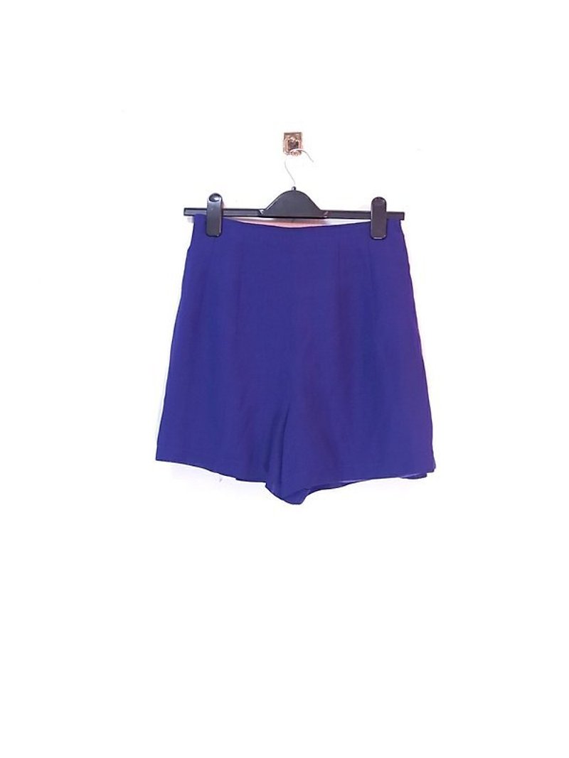 紫色 高腰 雪纺 短裤裙 PdB 古着 - 女装长裤 - 其他材质 紫色