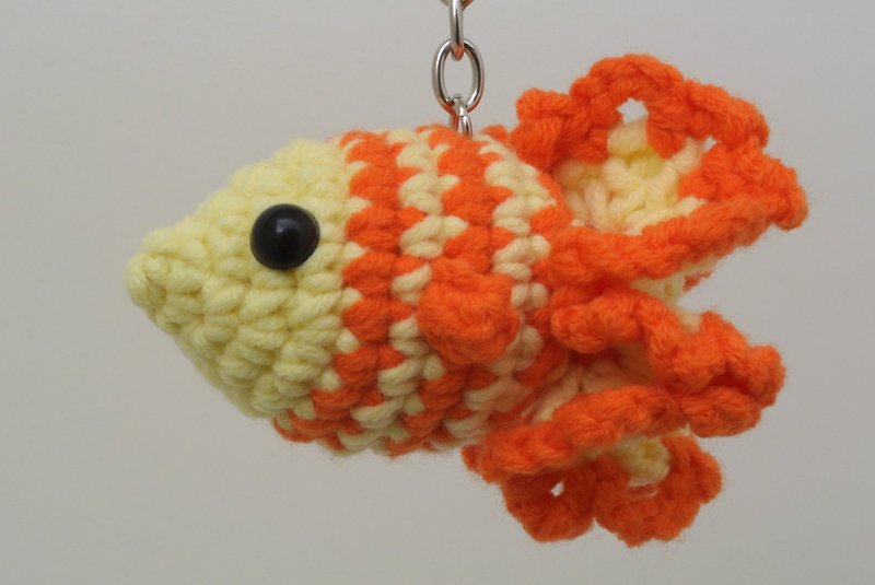 【Knitting】年年有余（鱼）系列-大吉大利 - 钥匙链/钥匙包 - 其他材质 橘色