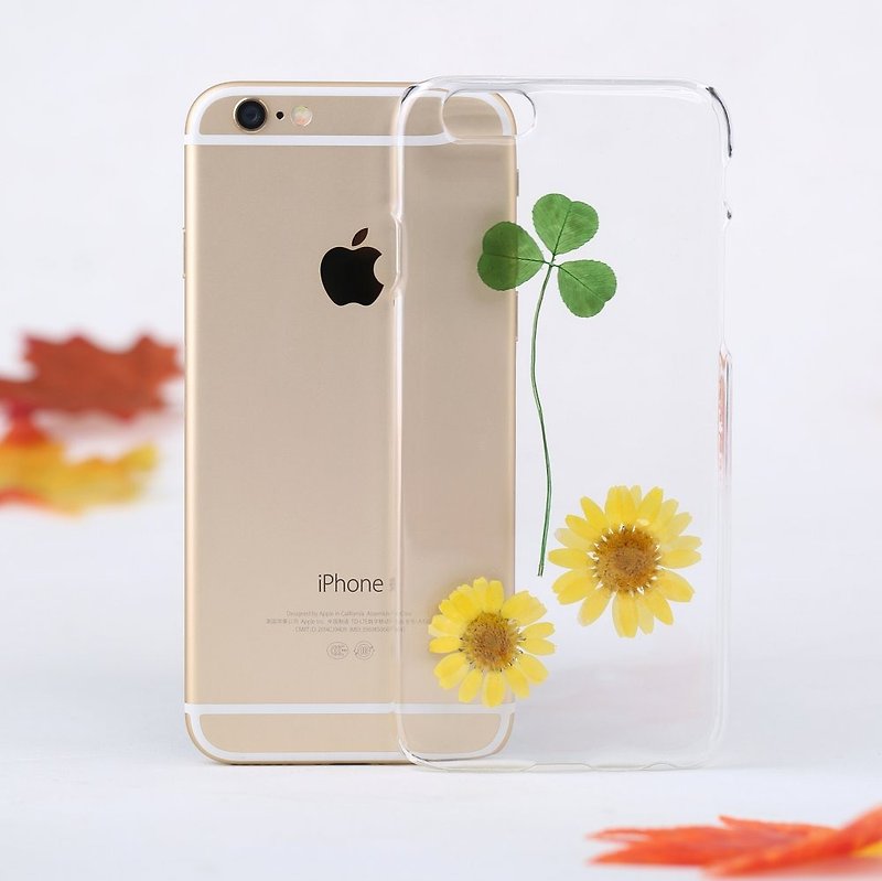 iPhone Case 手机壳 Samsung押花手机保护壳 iPhone手机套Flower iPhone Case Clear Samsung Case - 手机壳/手机套 - 植物．花 多色